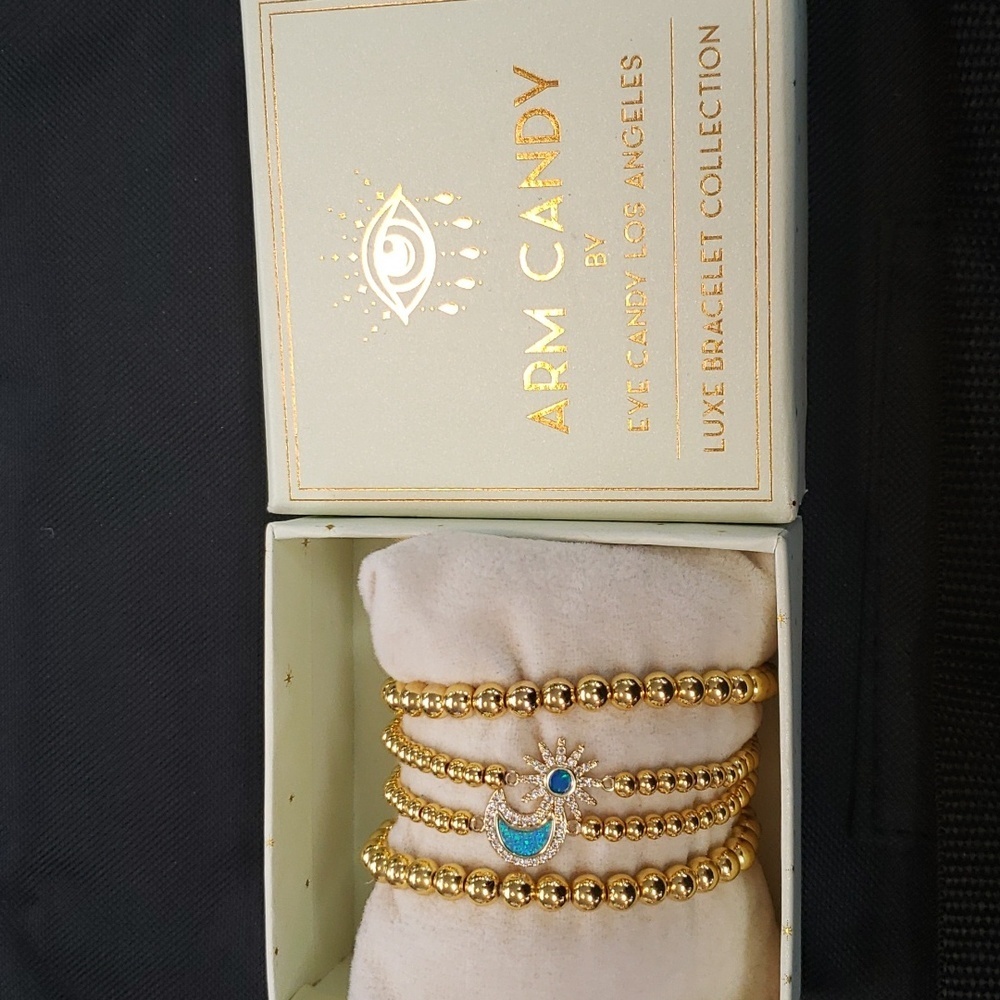 Arm Candy by Eye Candy L.A. "Myra" Moon and Sun Boxed Bracelet Set - Picture 2 of 5